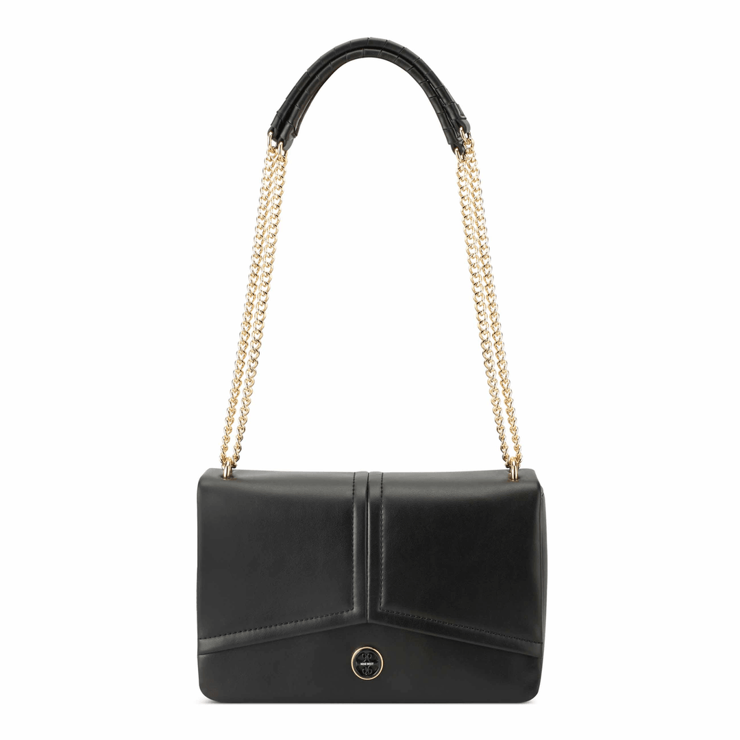 Nine West Erina Chain Flap Shoulder Crossbody Black