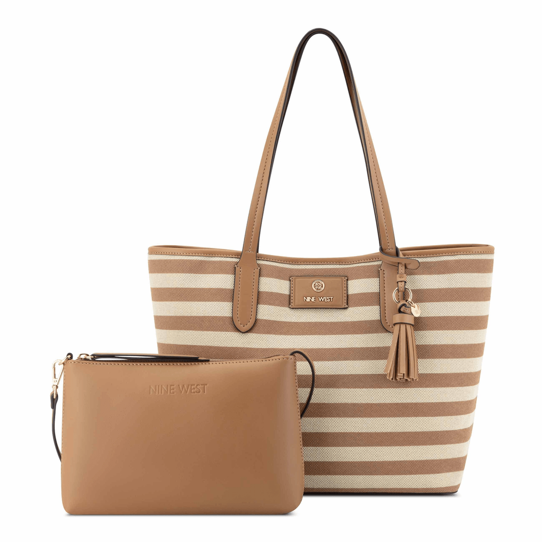 Nine West Nori 2 In 1 Tote Natural Dark Camel