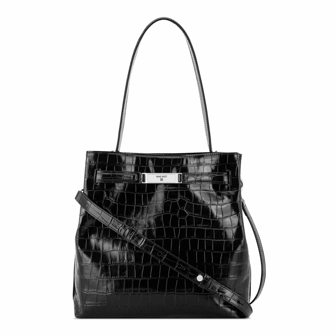 Nine West Harlee Crossbody Bucket Hobo Black