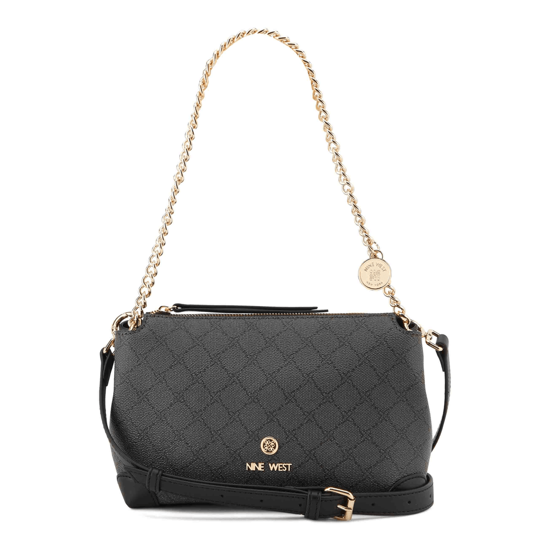 Nine West Kyrie Convertible Crossbody Shoulder Onyxlogo