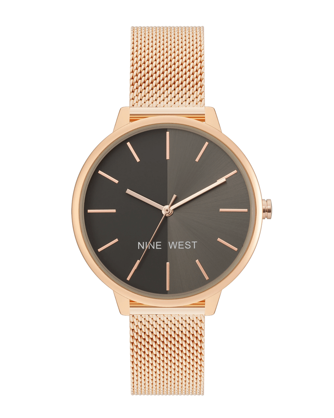 Nine West Mesh Bracelet Watch Rose Gold-Tone