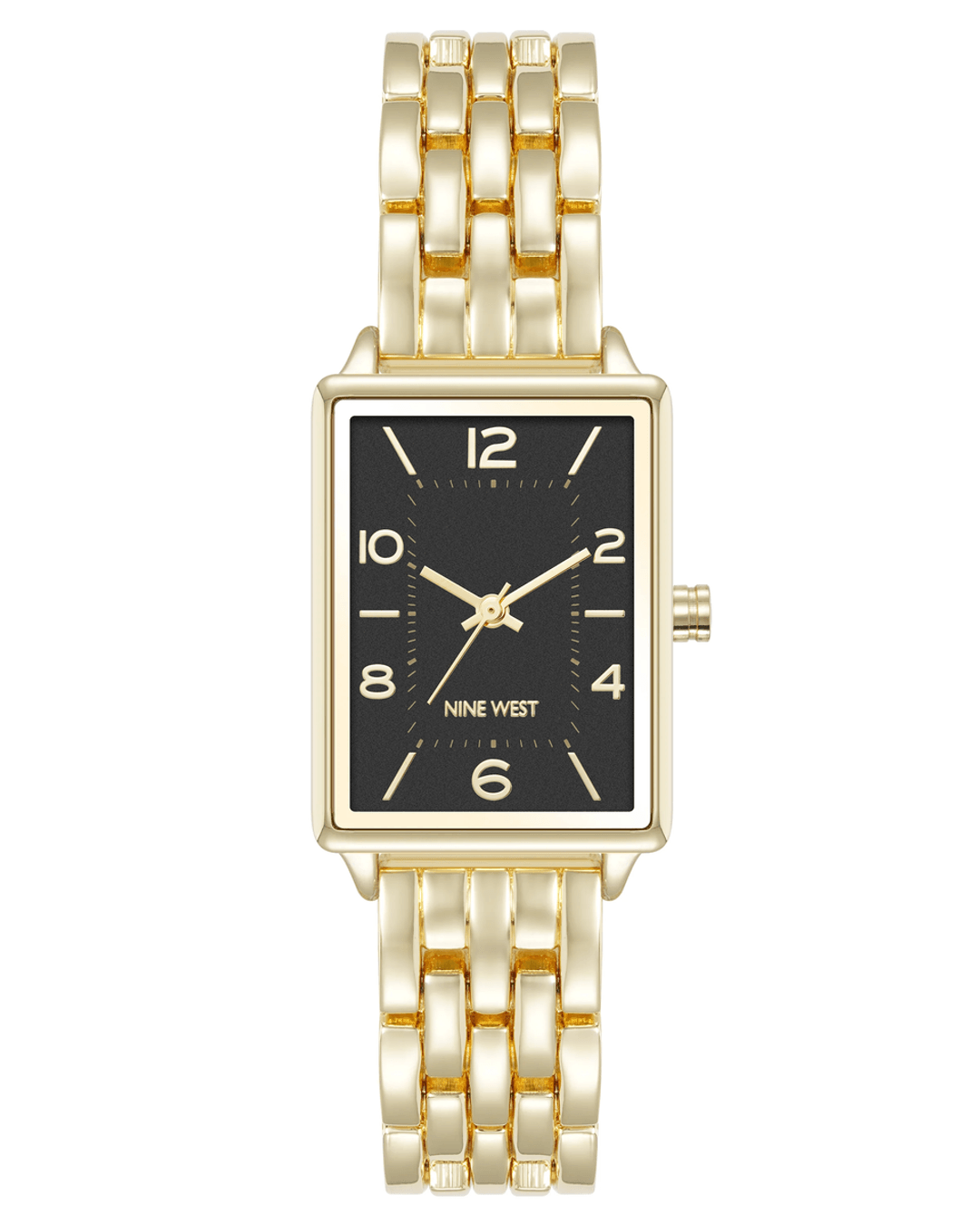 ساعة نين ويست تيمليس ذات علبة مستطيلة ذهبية