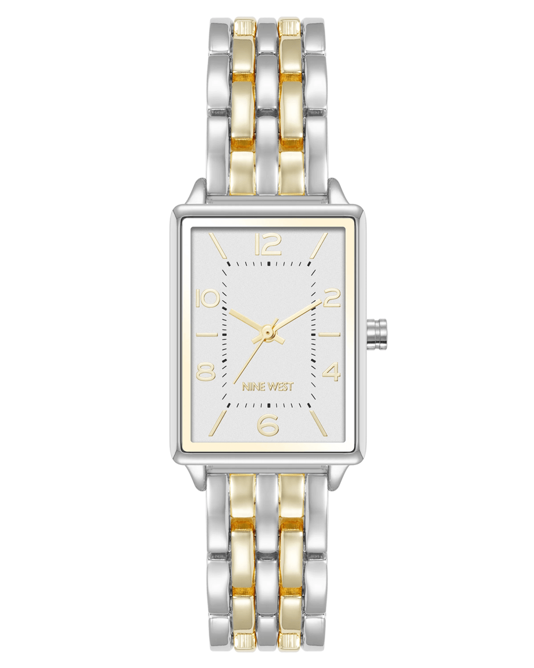 שעון קייס מלבני טיימלס של ניין ווסט דו-גווני