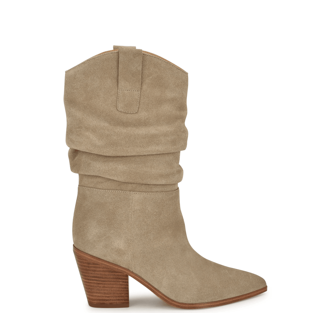 Nine West Kadon Tailored Slouch Boots Taupe Suede