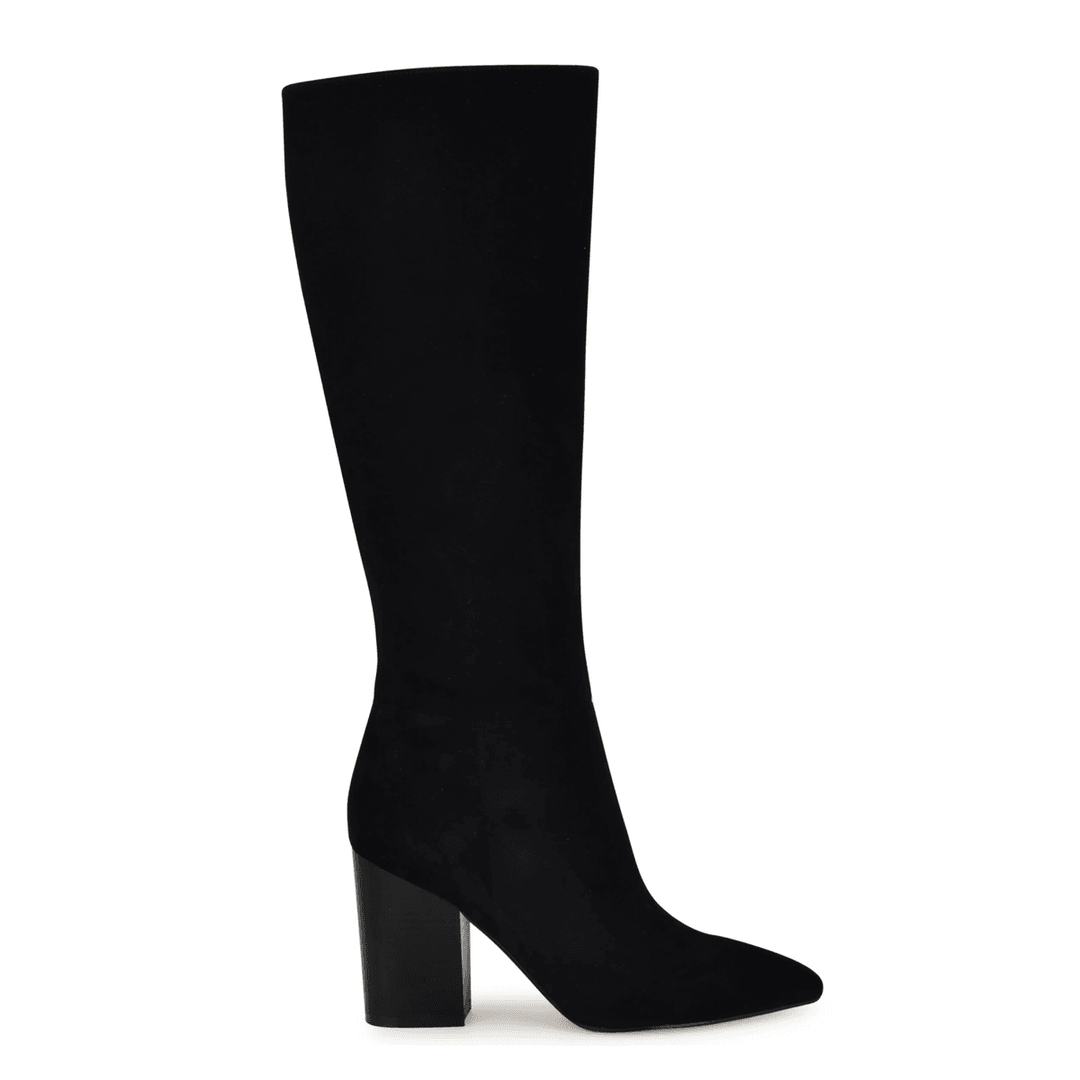 Nine West Peachey Heeled Boots Black Suede