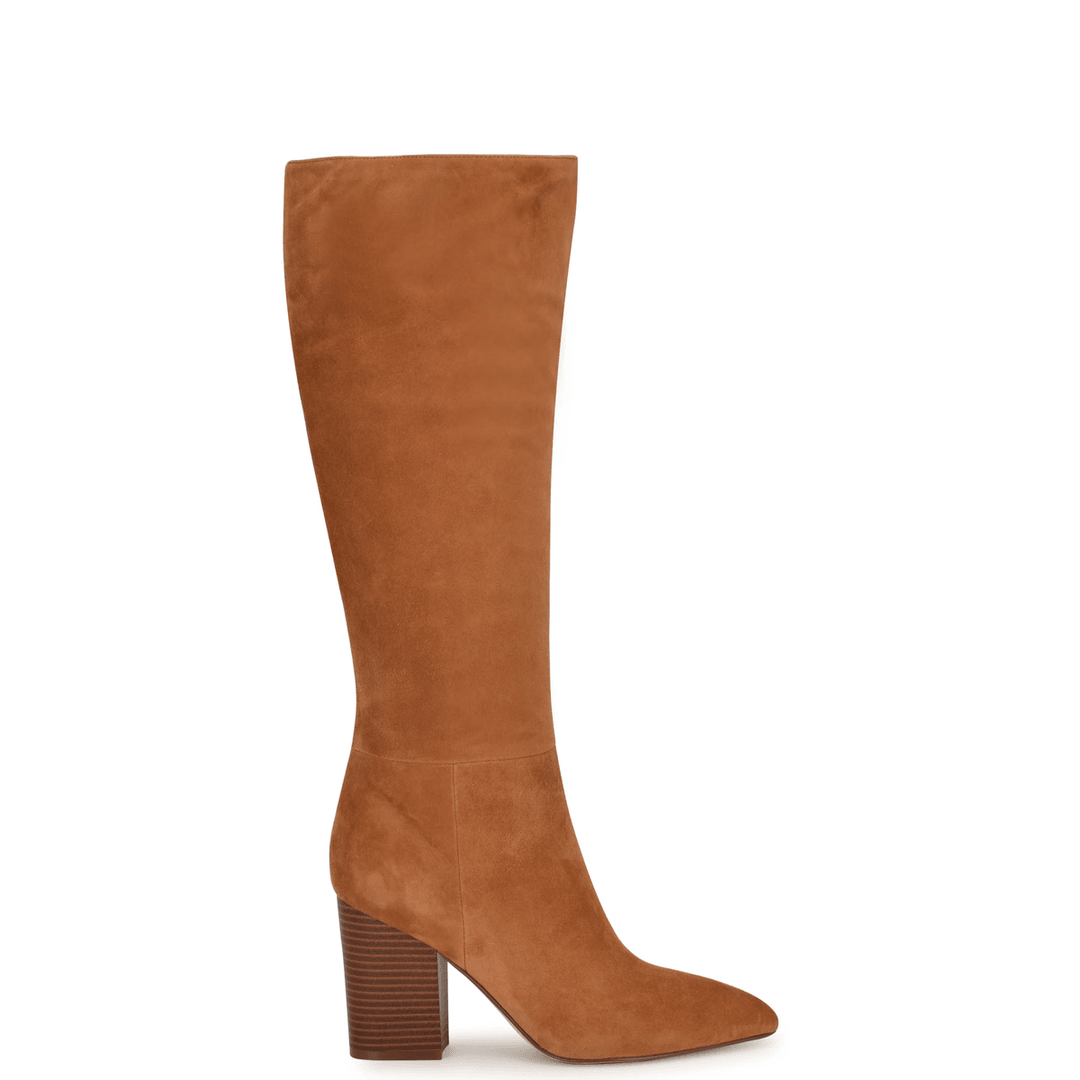 Nine West Peachey Heeled Boots Medium Brown Suede