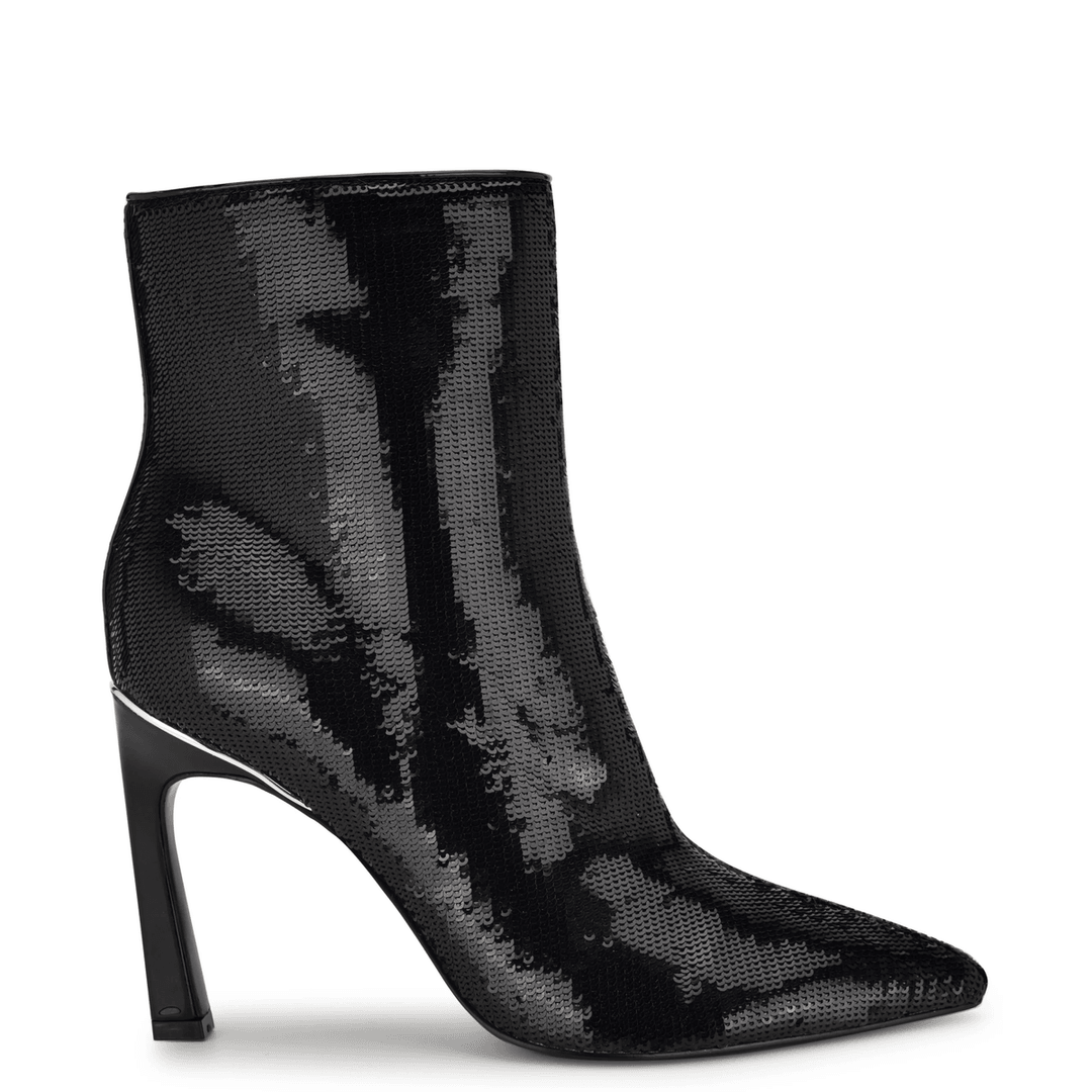 Nine West Baey Dress Ankle Booties Black Sequin