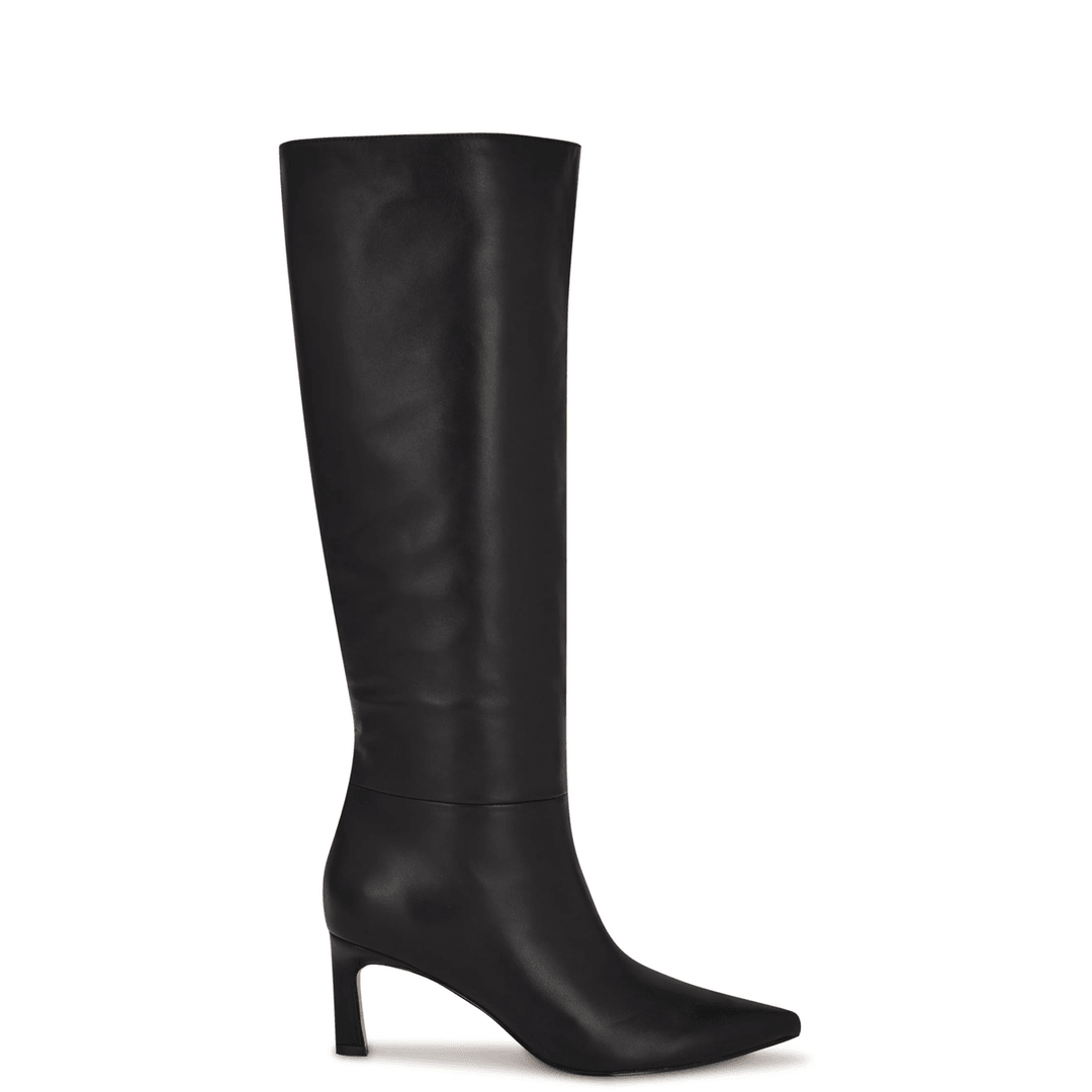 Nine West Lorthey Dress Boots Black Leather