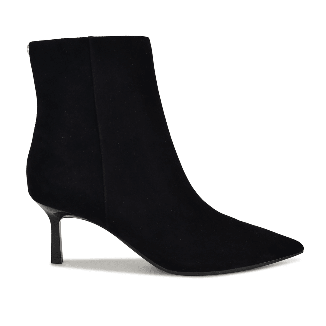 Nine West Kryger 9x9 Pointy Toe Booties Black Suede