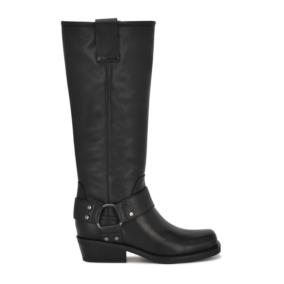 Nine West Fawsta Casual Leather Boots Black Leather