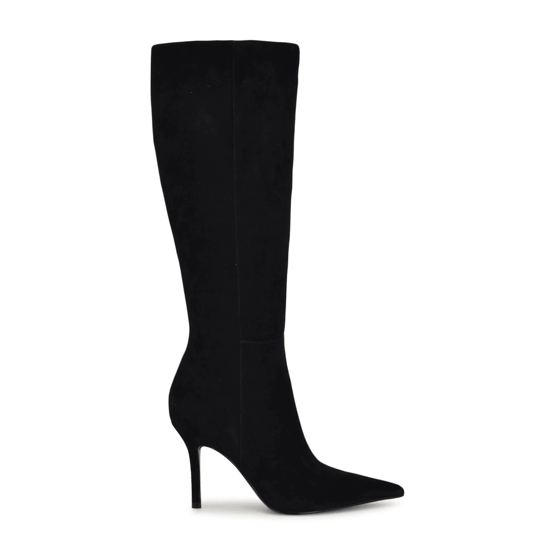 Nine West Gerty Knee High Boots Black Suede
