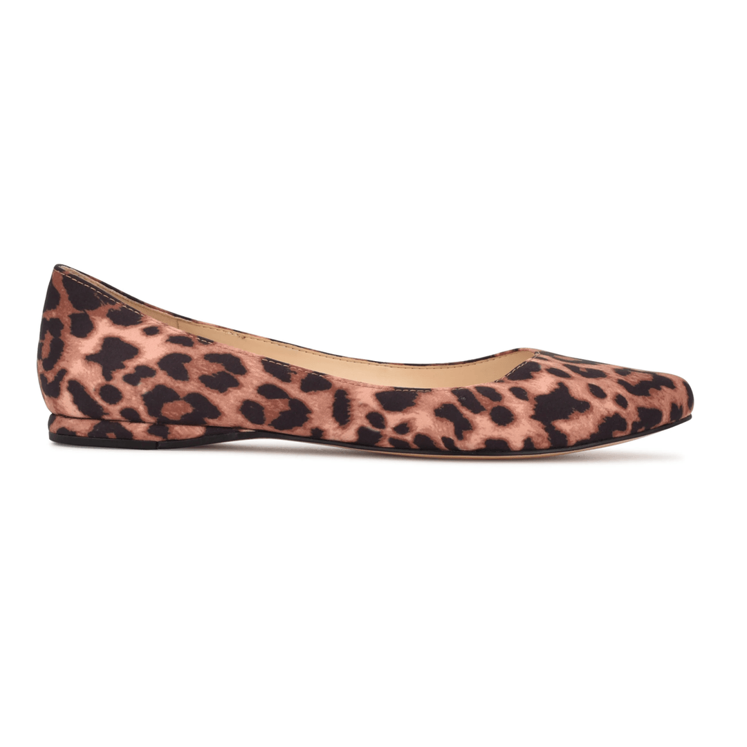 Nine West Speakup Almond Toe Flats Leopard