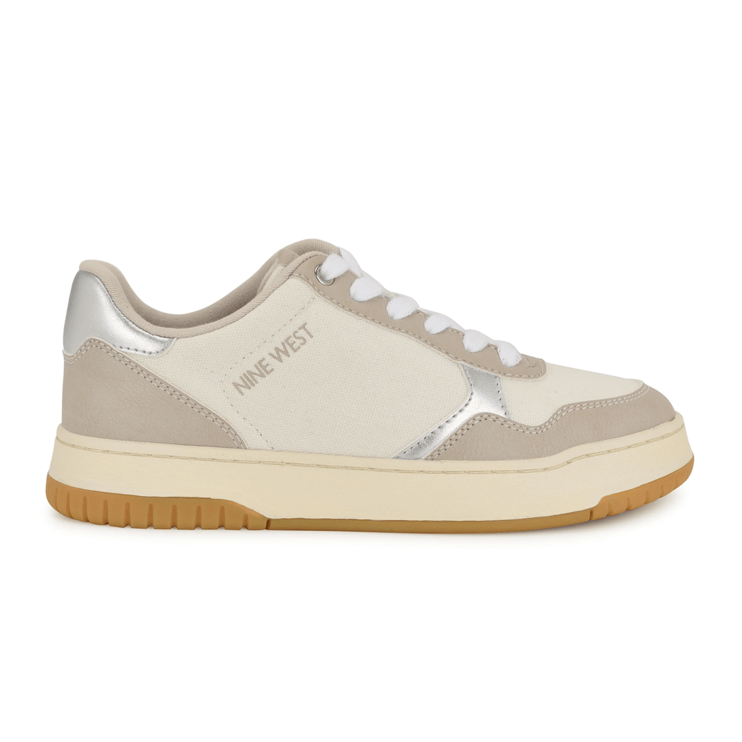 Nine West Nenya Lace Up Sneakers Ivory/Taupe