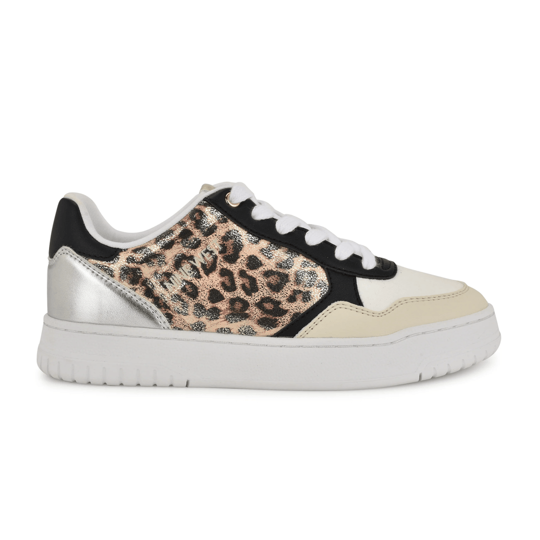 Nine West Nenya Lace Up Sneakers Platino Leopard