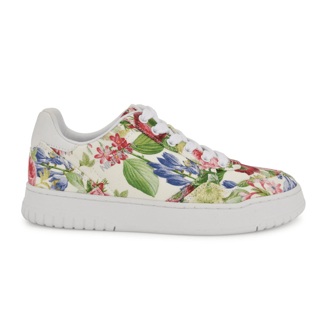 Nine West Nenya Lace Up Sneakers White Floral