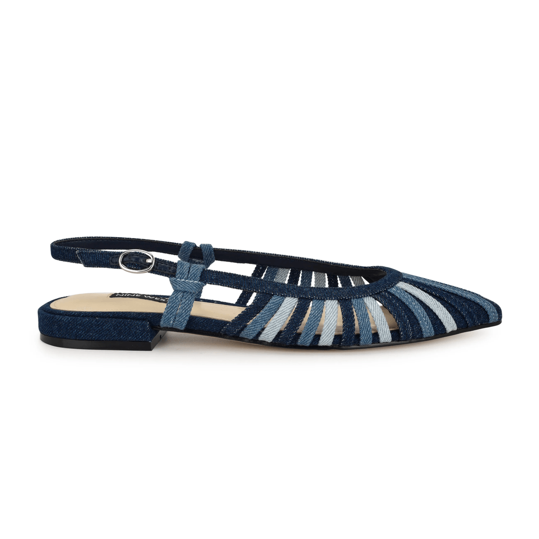 Nine West Duria Slingback Flats Denim