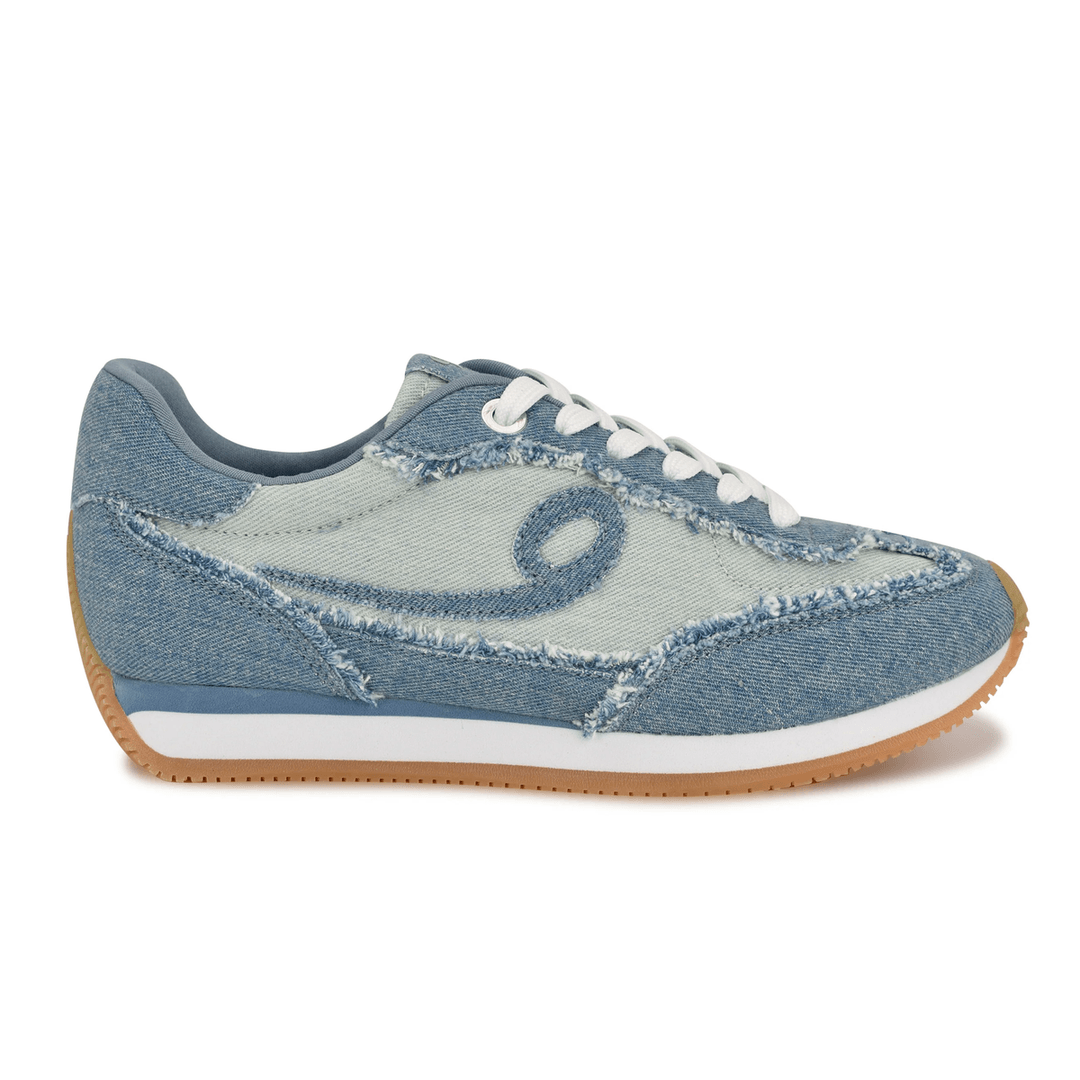 Nine West Fivo Lace Up Sneakers Denim