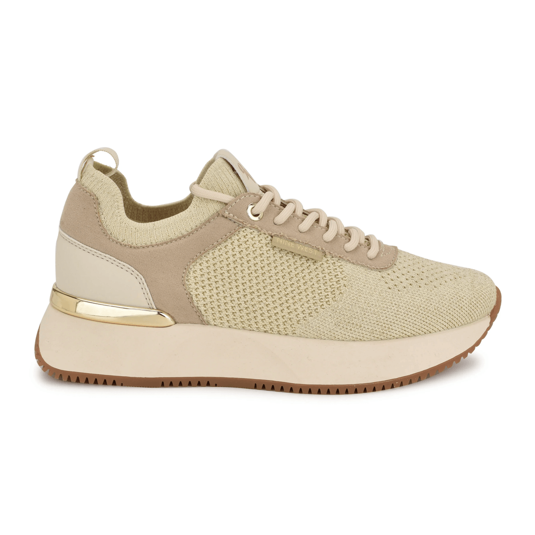 Nine West Freska Laceup Sneakers Natural