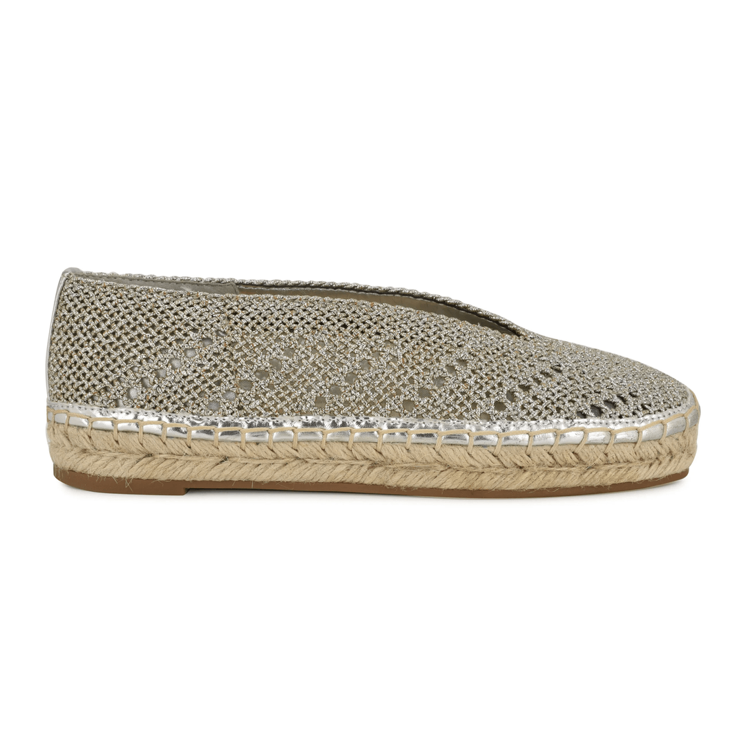 Nine West Rorie Espadrille Flats Silver