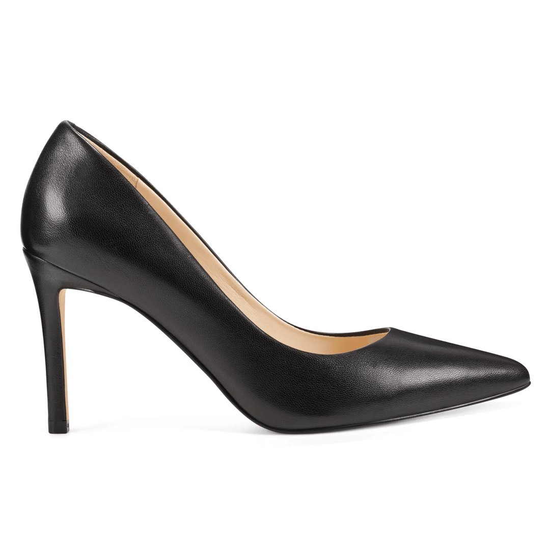 Nine West Ezra Pointy Toe Pumps Black Leather