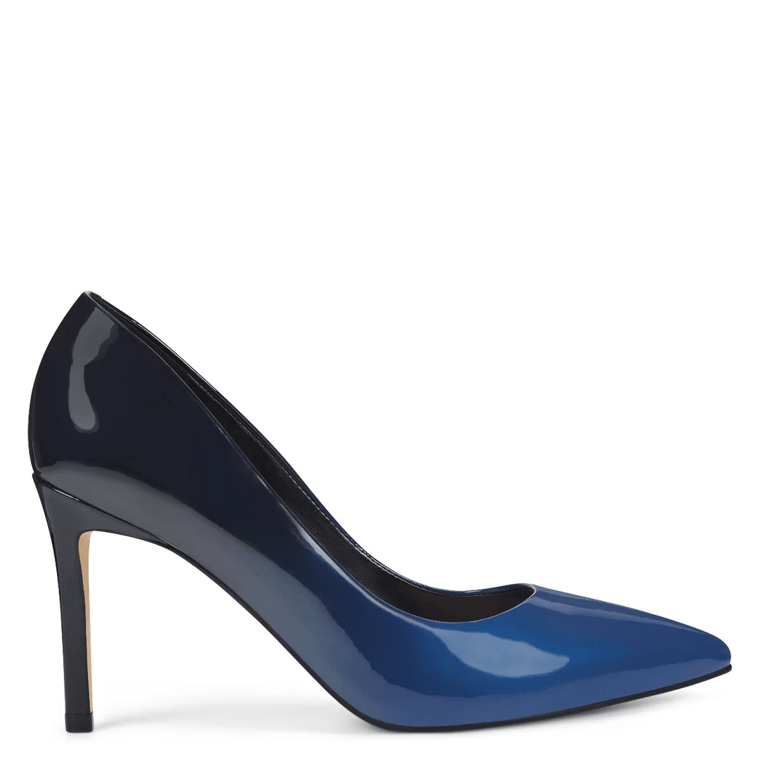 Nine West Ezra Pointy Toe Pumps Dark Blue Ombre Patent