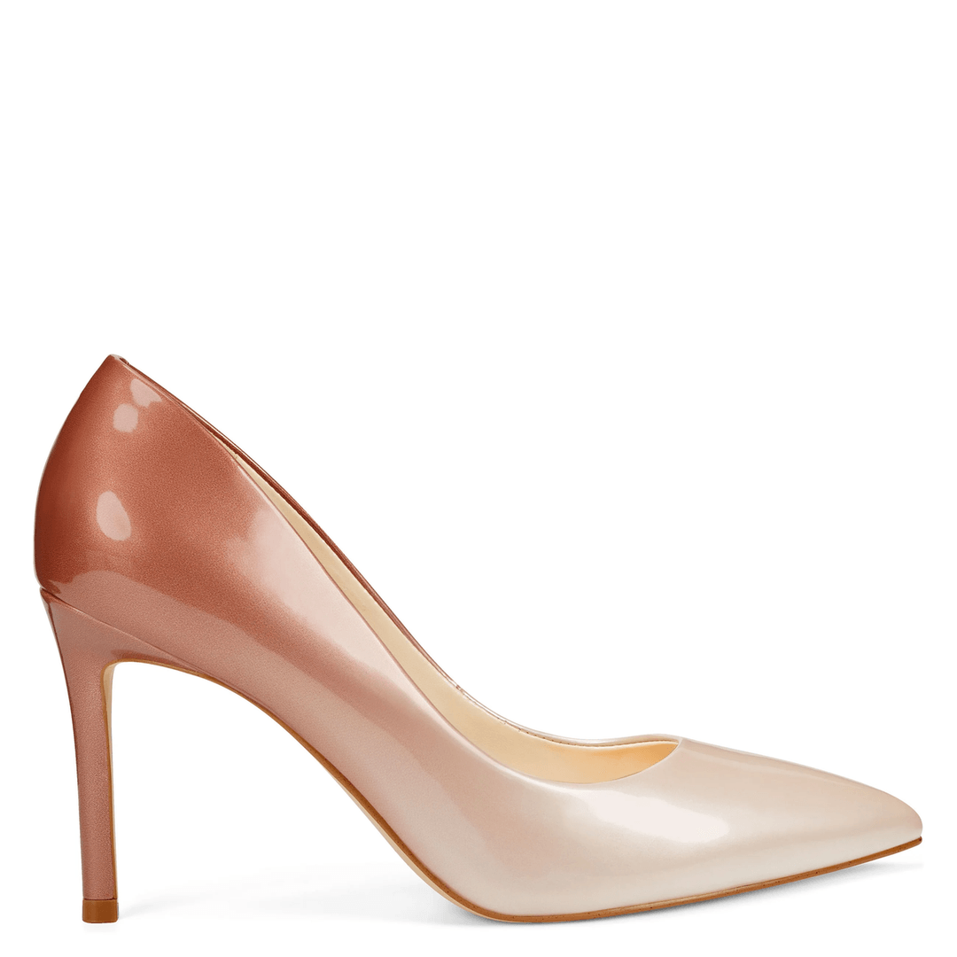 Nine West Ezra Pointy Toe Pumps Rose Gold Ombre Patent