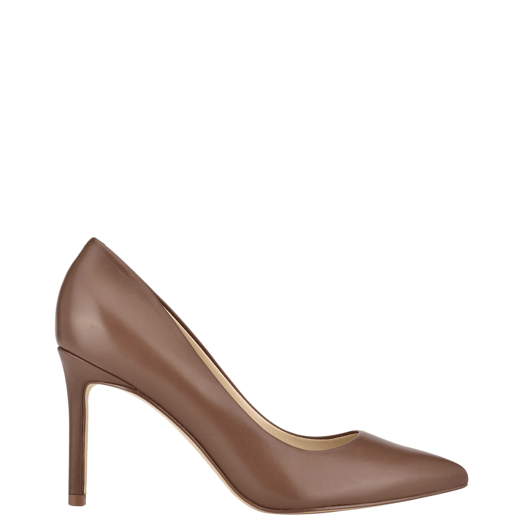 Nine West Ezra Pointy Toe Pumps Brown Leather