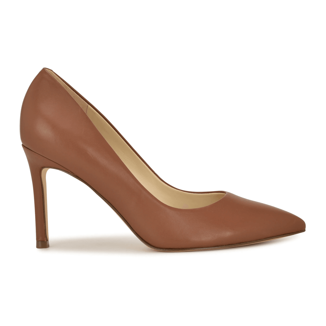 Nine West Ezra Pointy Toe Pumps Light Brown Leather