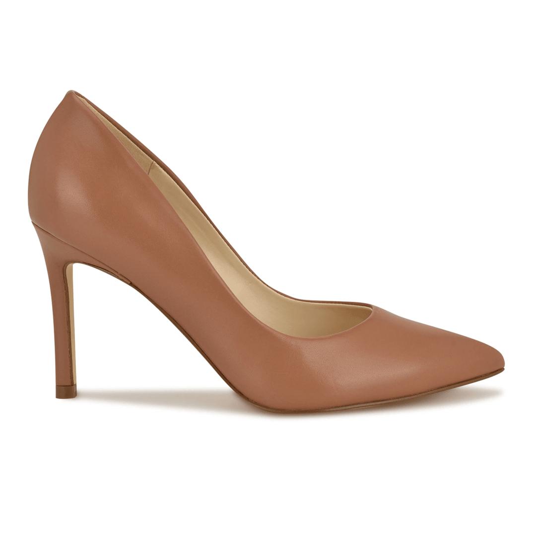 Nine West Ezra Pointy Toe Pumps Natural Leather