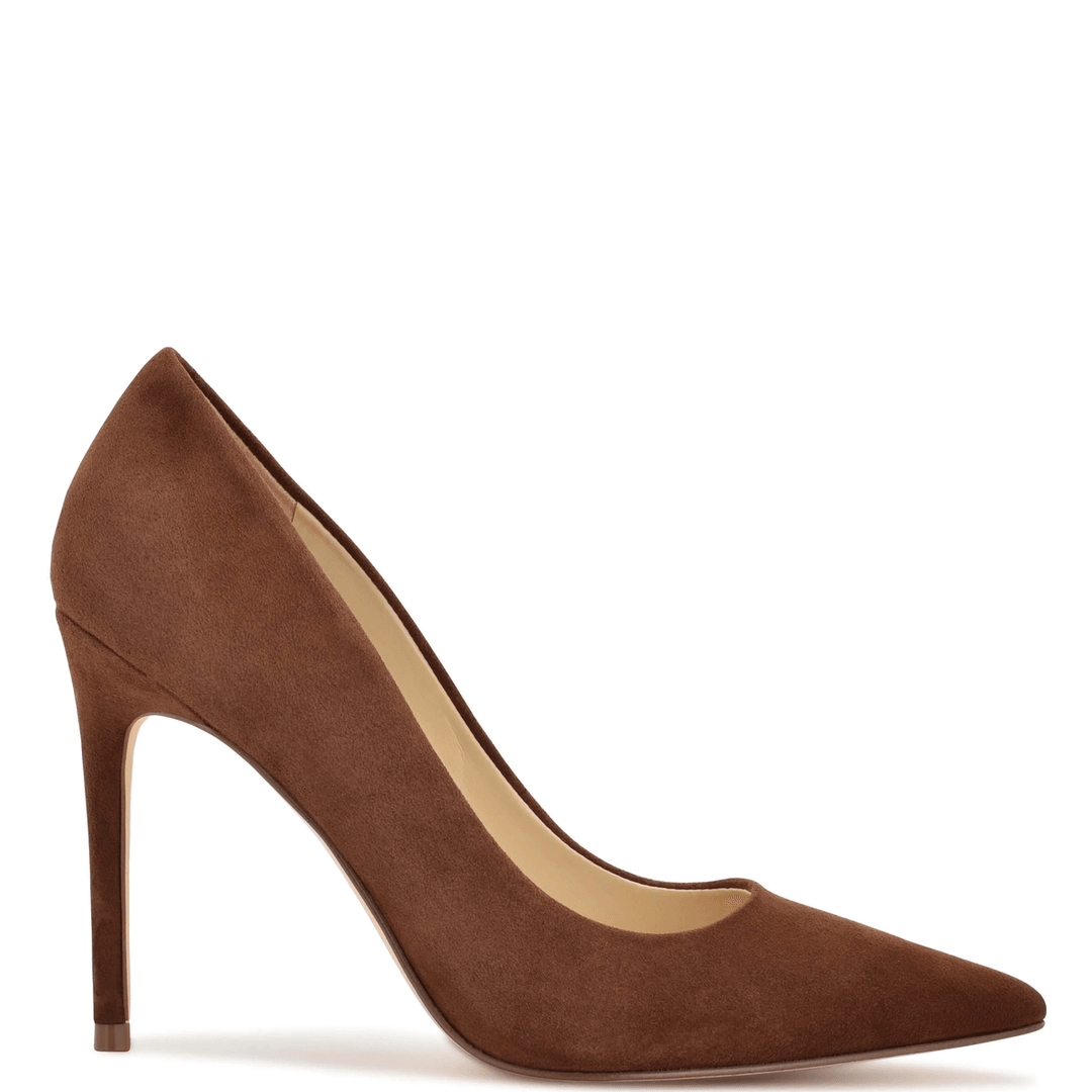 Nine West Fresh Pointy Toe Pumps Medium Brown Suede