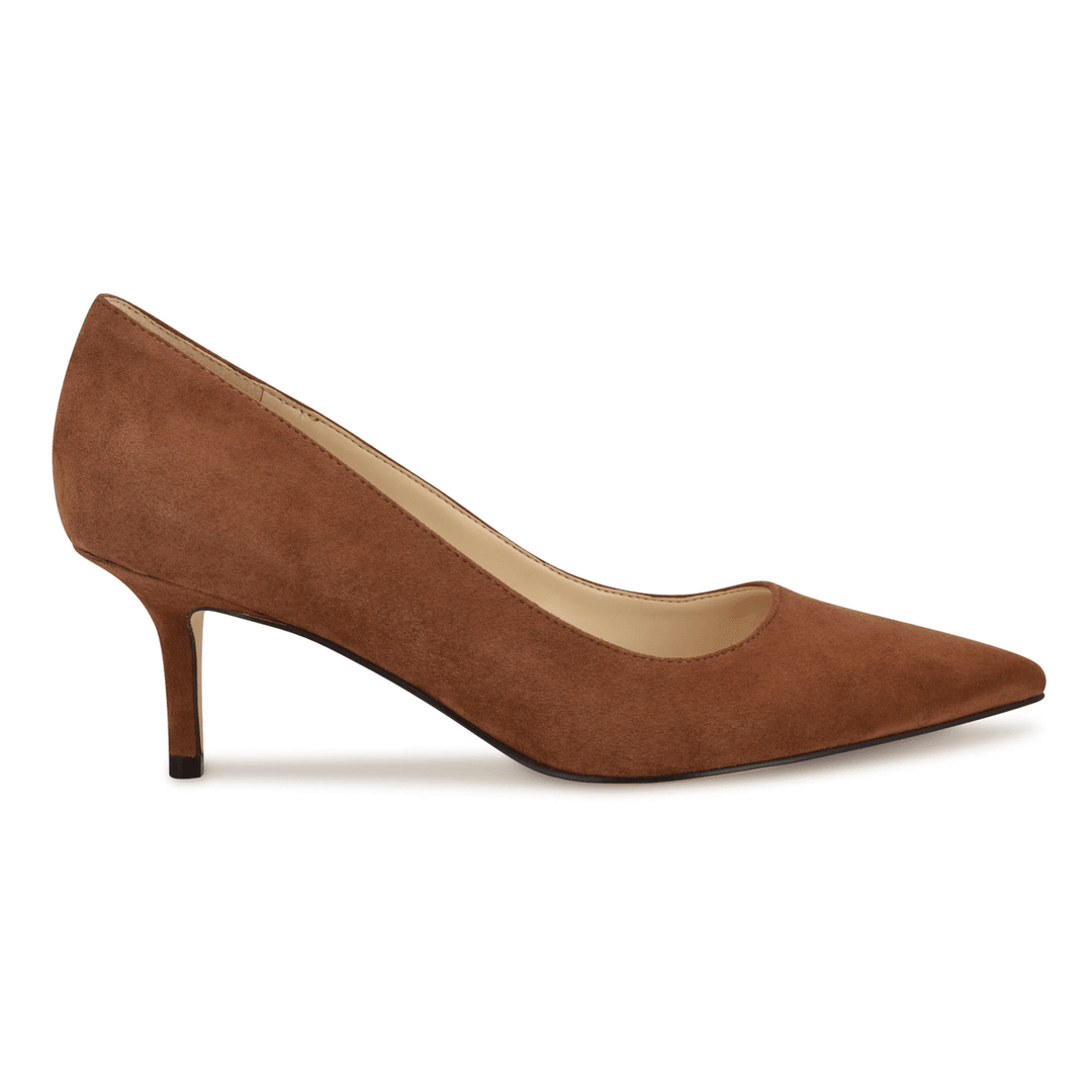 Nine West Arlene Pointy Toe Pumps Dark Natural Suede