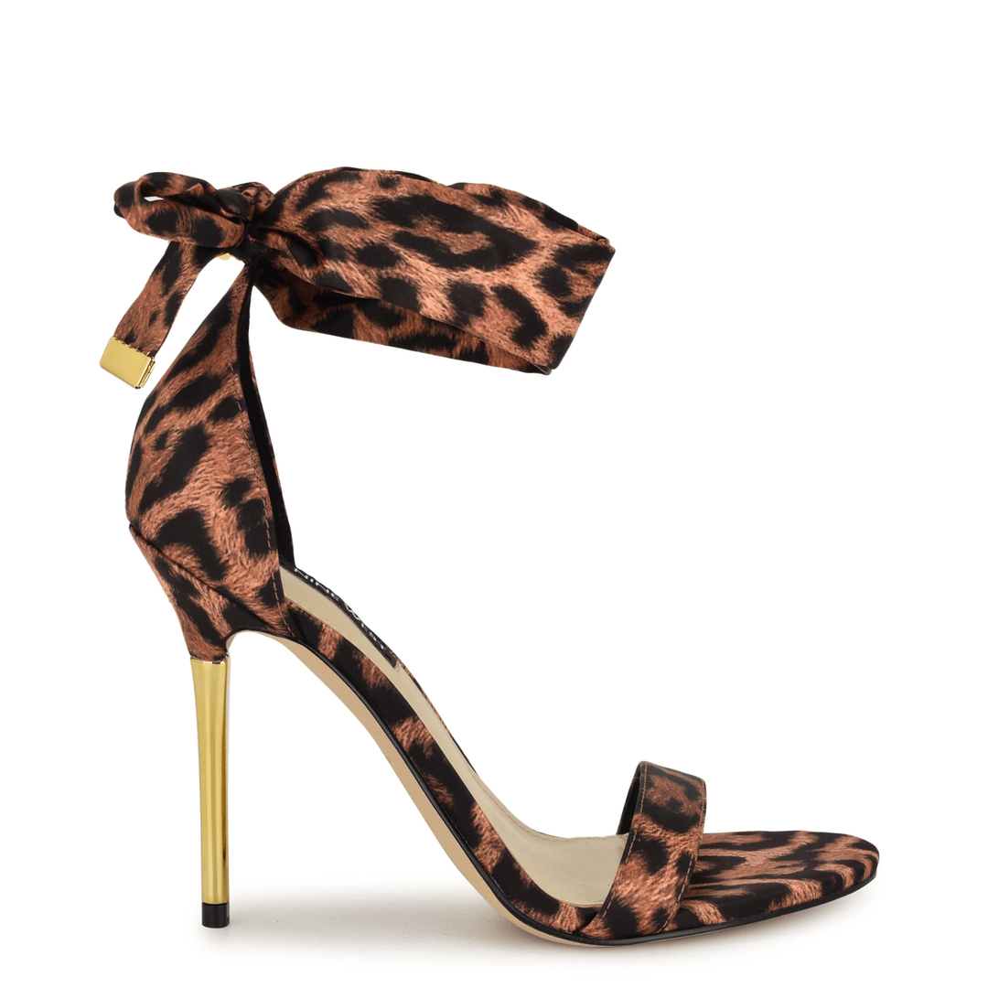 Nine West Donatela Ankle Wrap Sandals Leopard