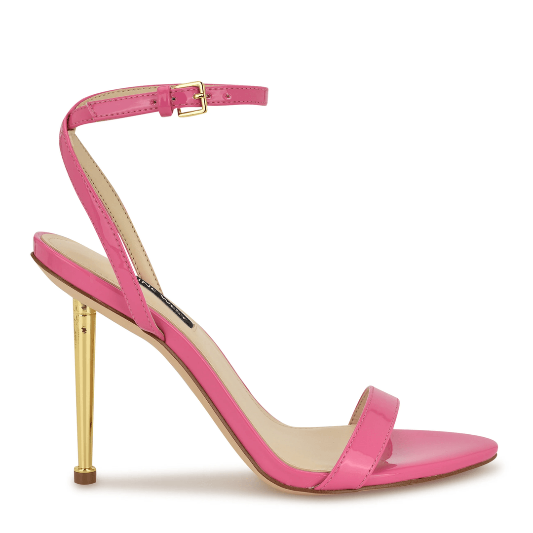 Nine West Reina Ankle Strap Sandals Pink Patent