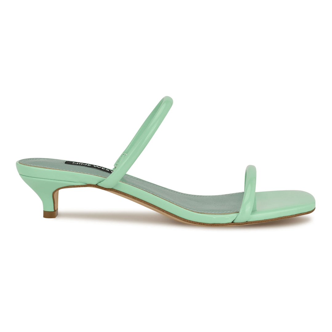 Nine West Noel Slide Sandals Mint Patent