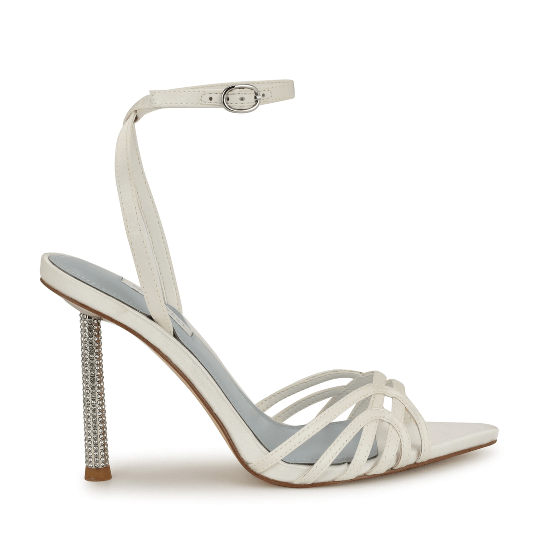 Nine West Paxal Ankle Strap Sandals White