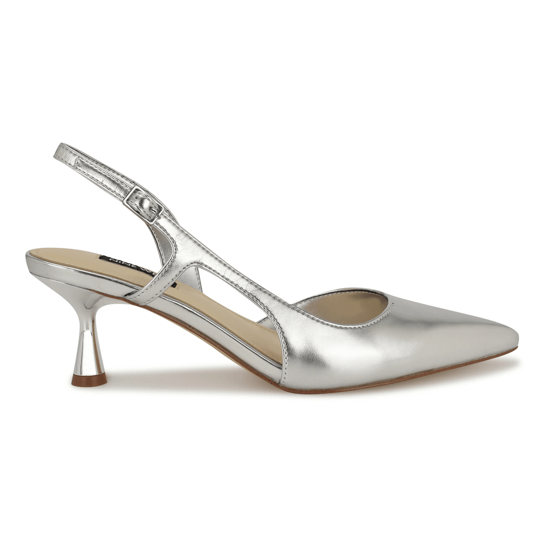 Nine West Renela Slingback Pumps Silver