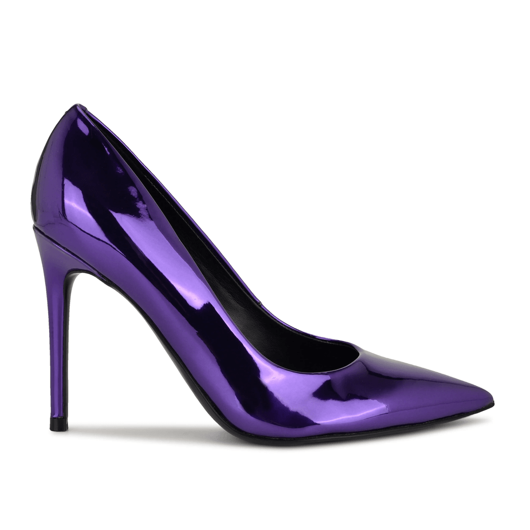 Nine West Fresh Pointy Toe Pumps Purple Mirror