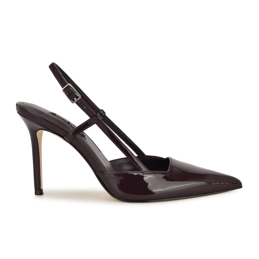 Nine West Mianda Slingback Pumps Dark Red Patent