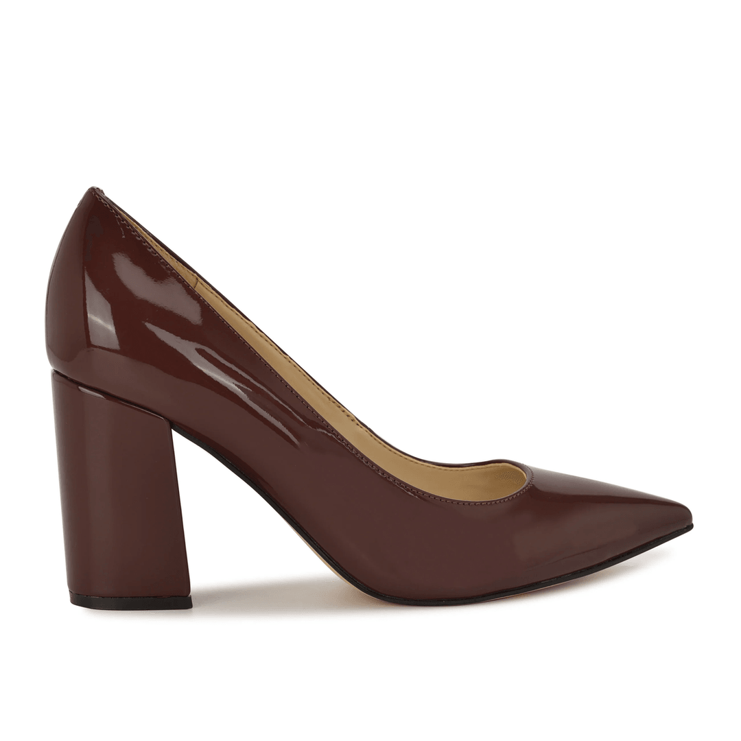 Nine West Cara Dress Pumps Dark Brown Patent