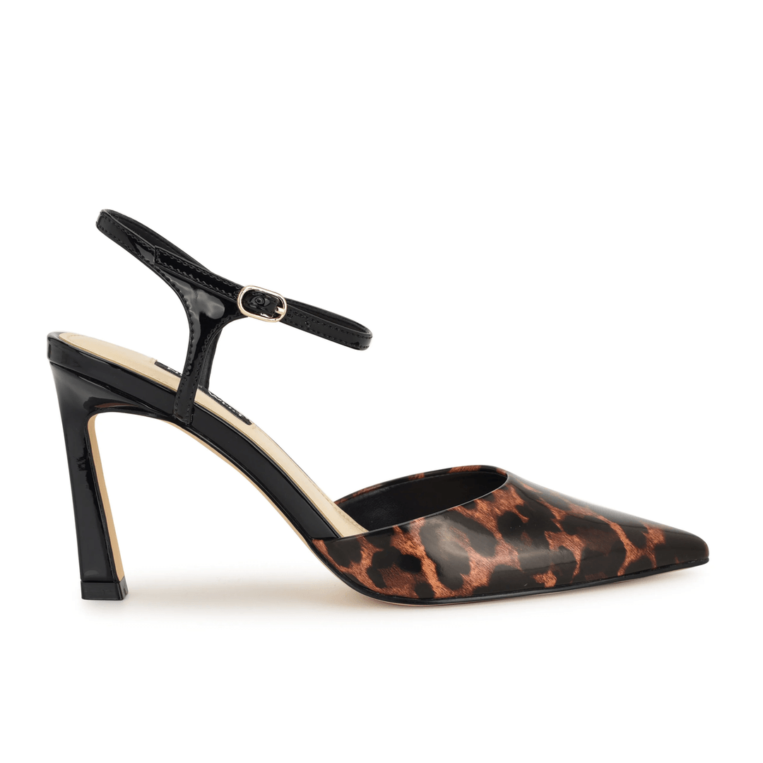 Nine West Dres Pointy Toe Pumps Leopard Patent