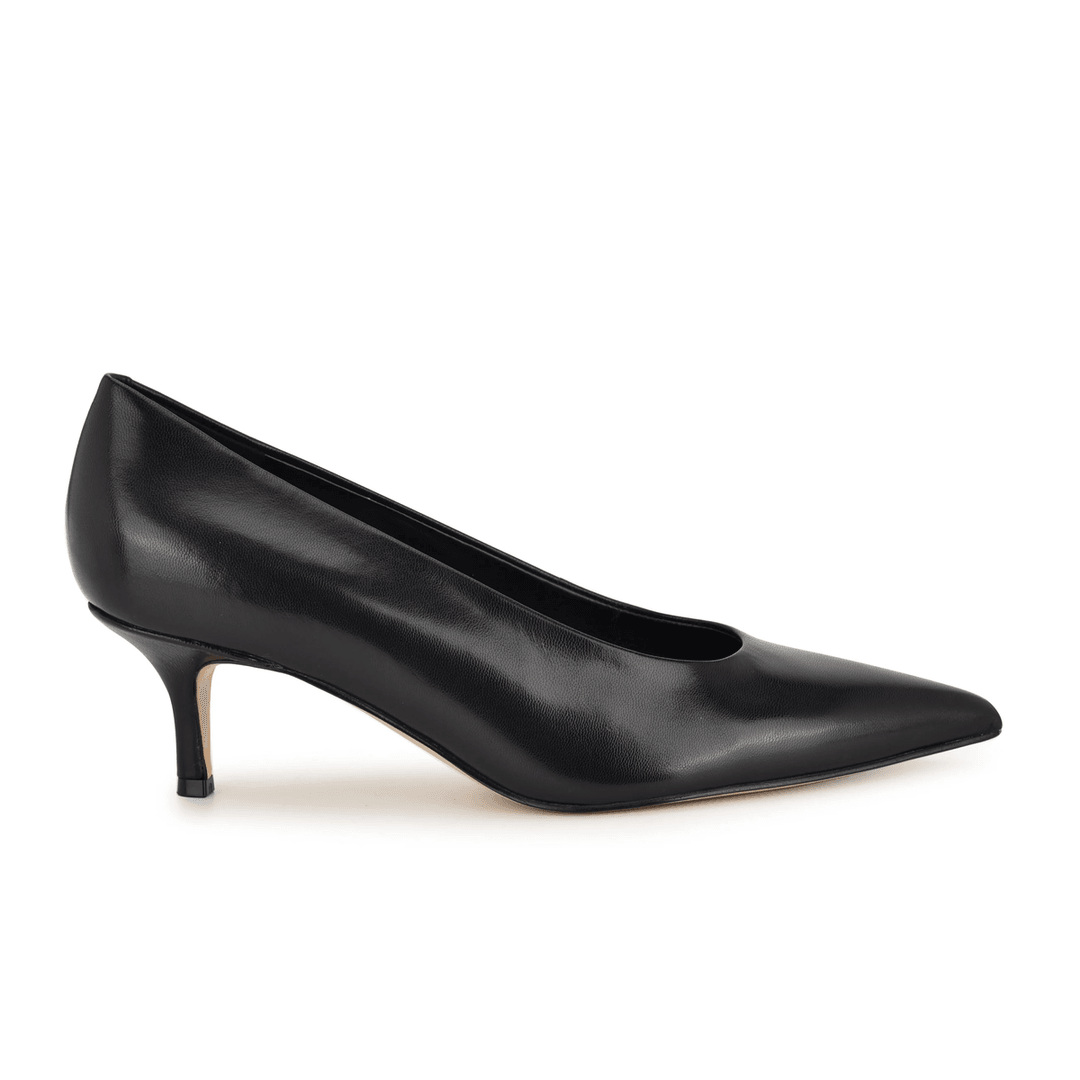 Nine West Adalys Kitten Heel Pumps Black Leather