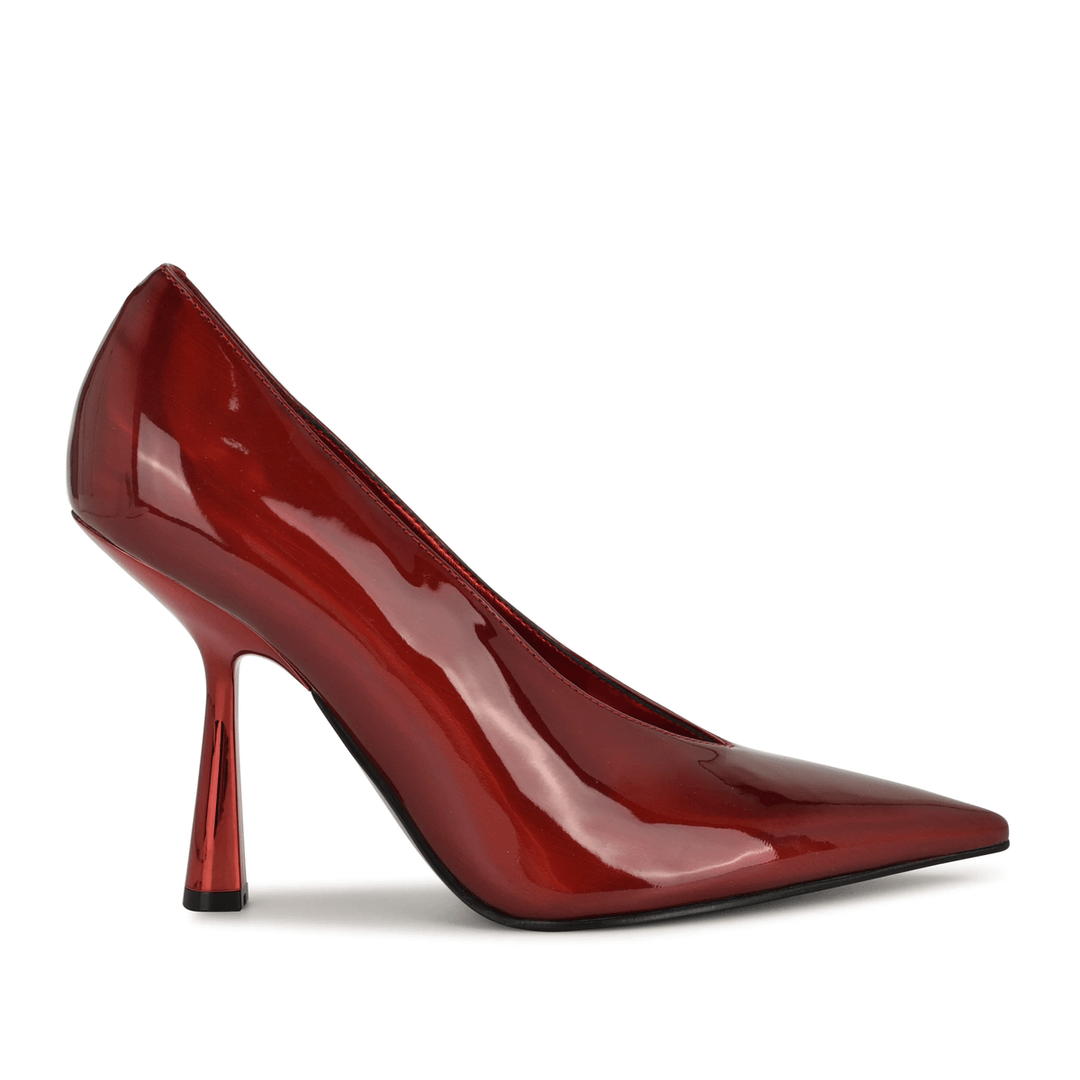 Nine West Korela Pointy Toe Pumps Red Mirror