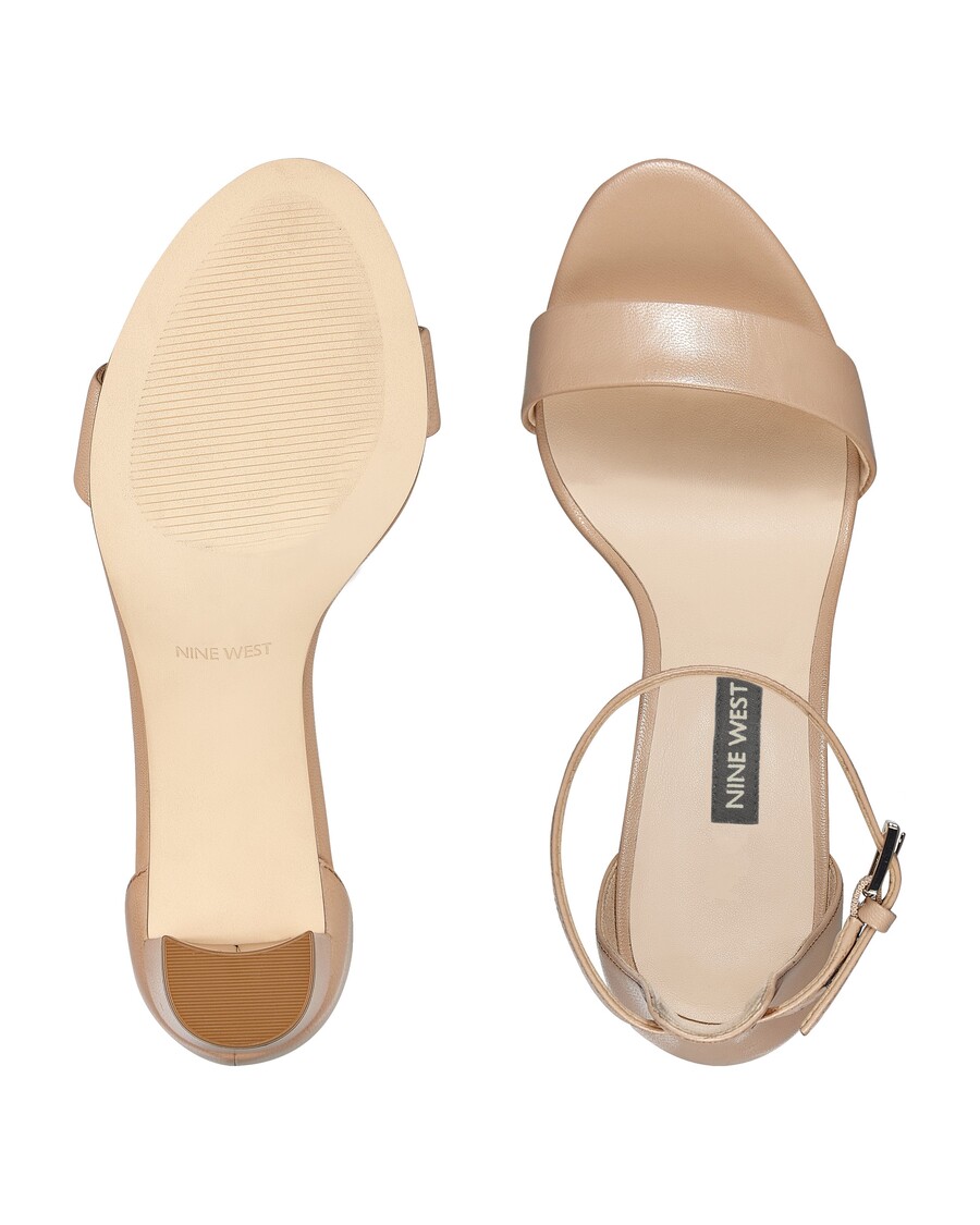 Sandały Na Obcasie Klockowym Dziewięć West Pruce Z Paskami Na Kostce