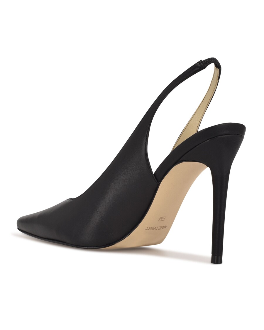 Negen Puntige Slingback-pumps Met Westelijke Veren