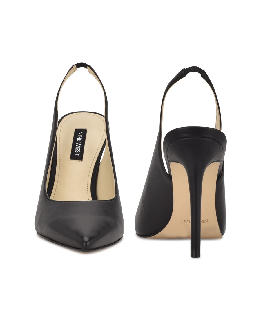 Negen Puntige Slingback-pumps Met Westelijke Veren