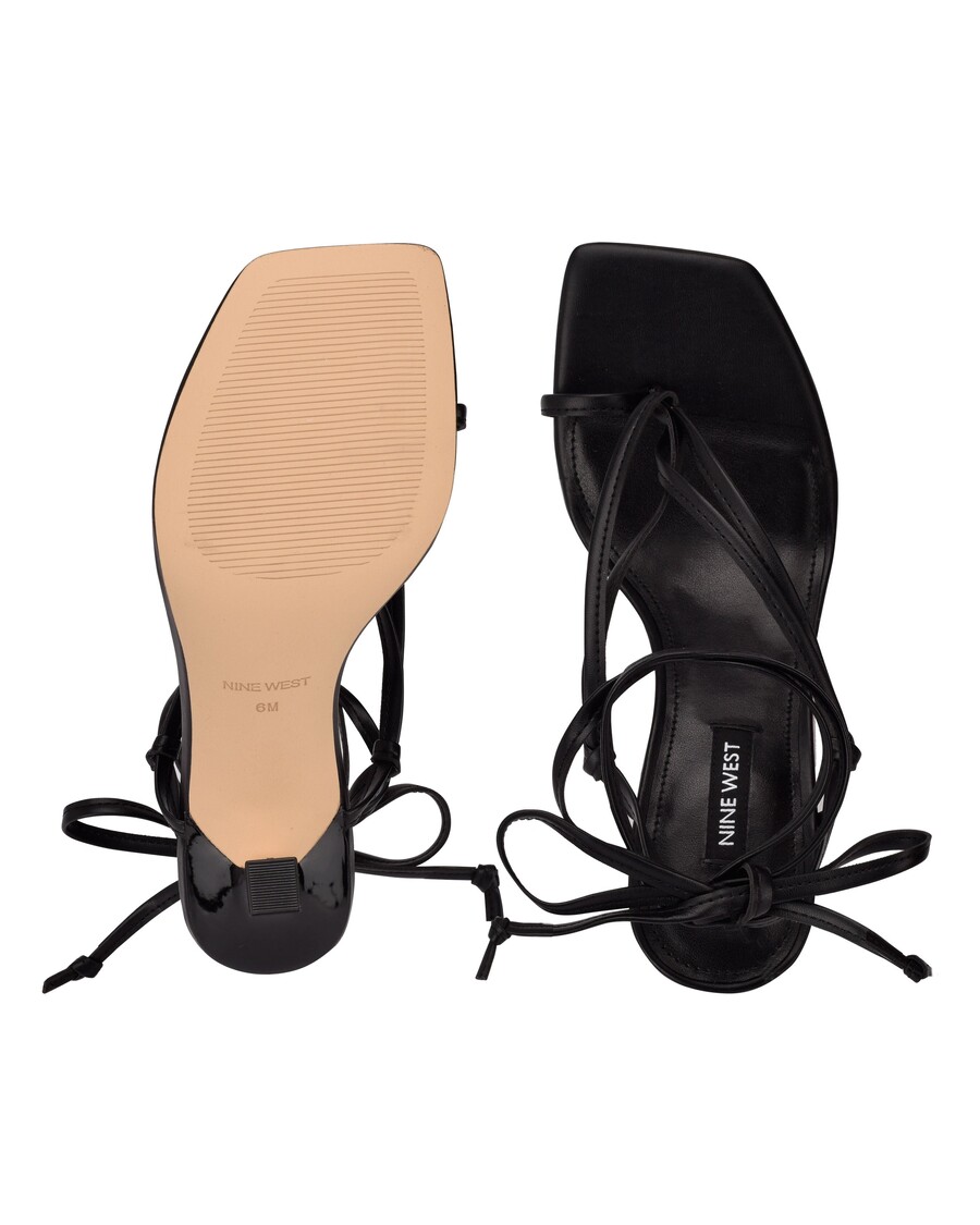 Sandały Na Obcasie Nine West Yippie Z Owiniętym Wokół Kostki