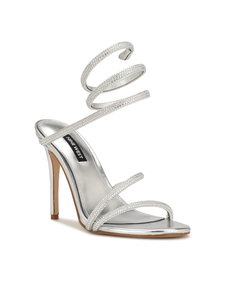 Deviņas Rietumu Maskil Potītes Apvelkamās Sandales Ar Papēžiem