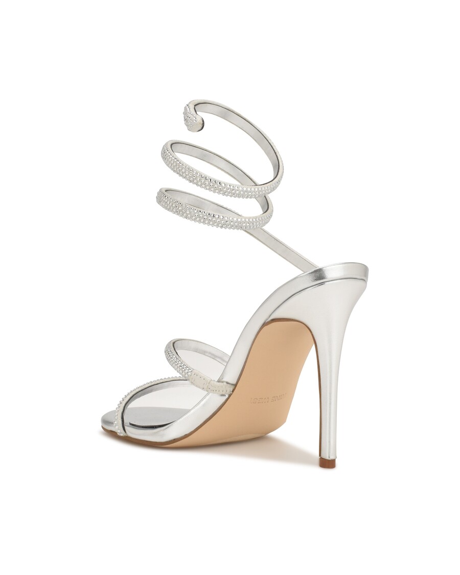 Deviņas Rietumu Maskil Potītes Apvelkamās Sandales Ar Papēžiem