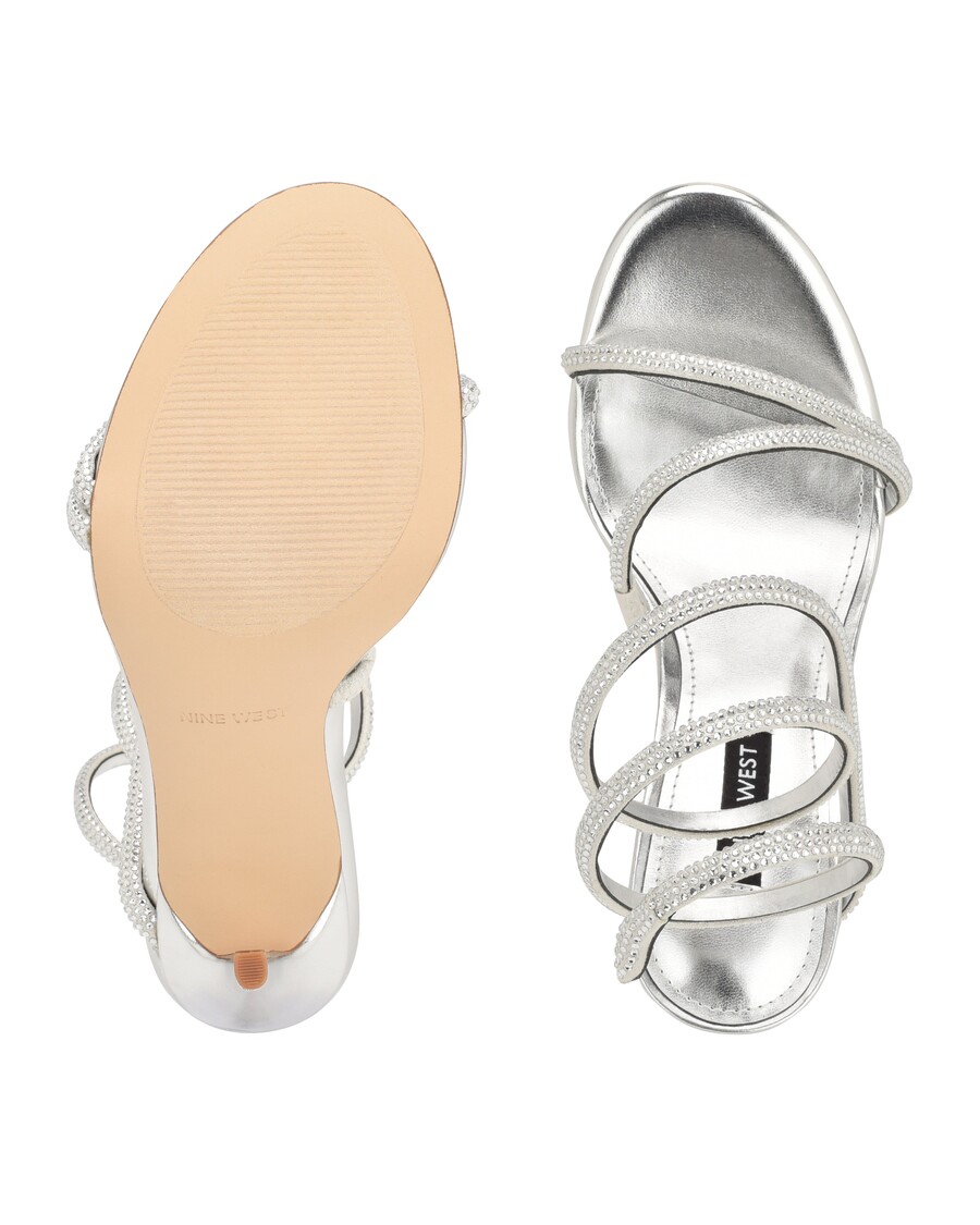 Deviņas Rietumu Maskil Potītes Apvelkamās Sandales Ar Papēžiem