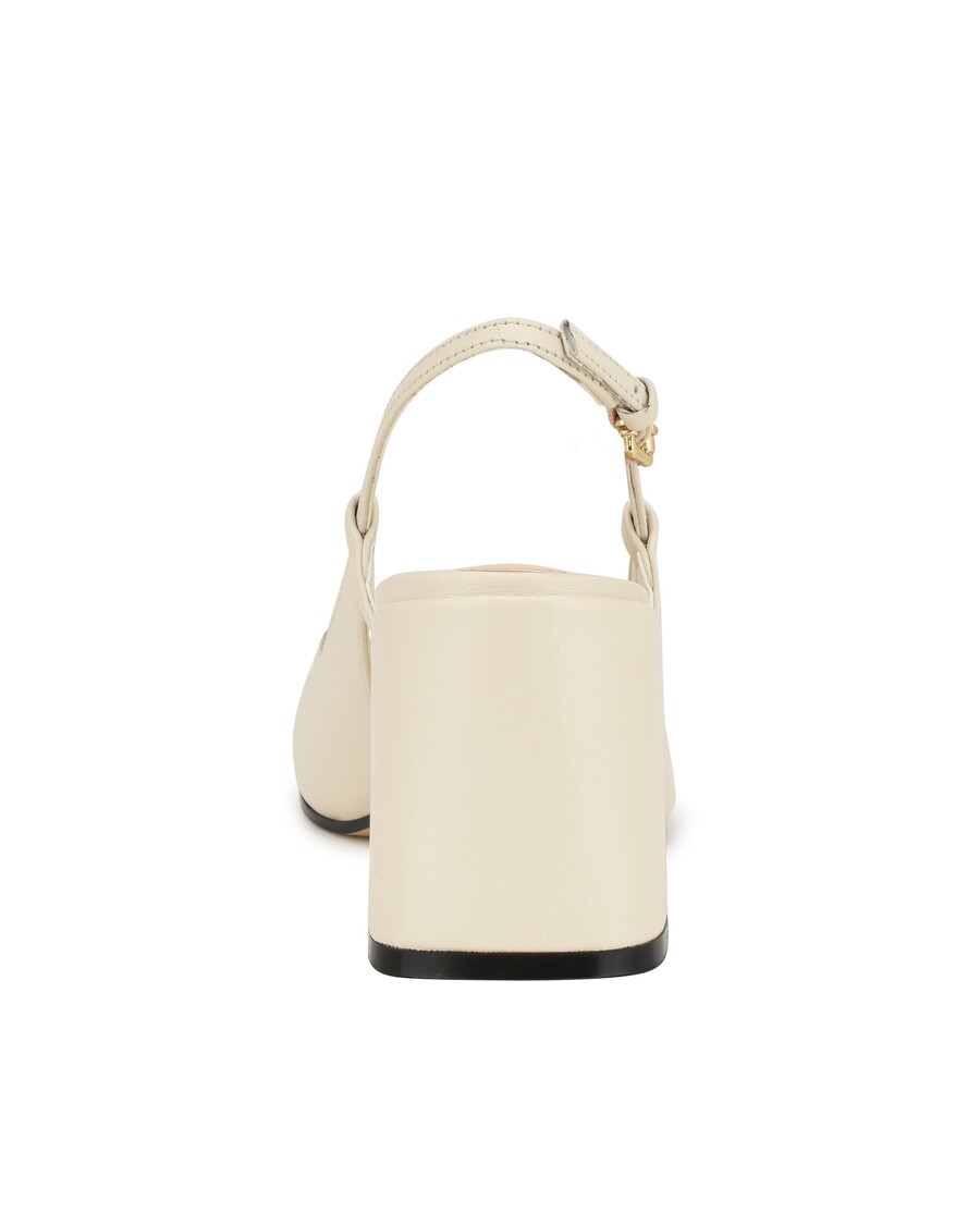 ナインウェスト ブロックキャストヒール スリングバックパンプス